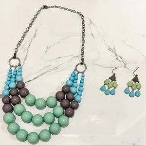 Necklace and earrings set